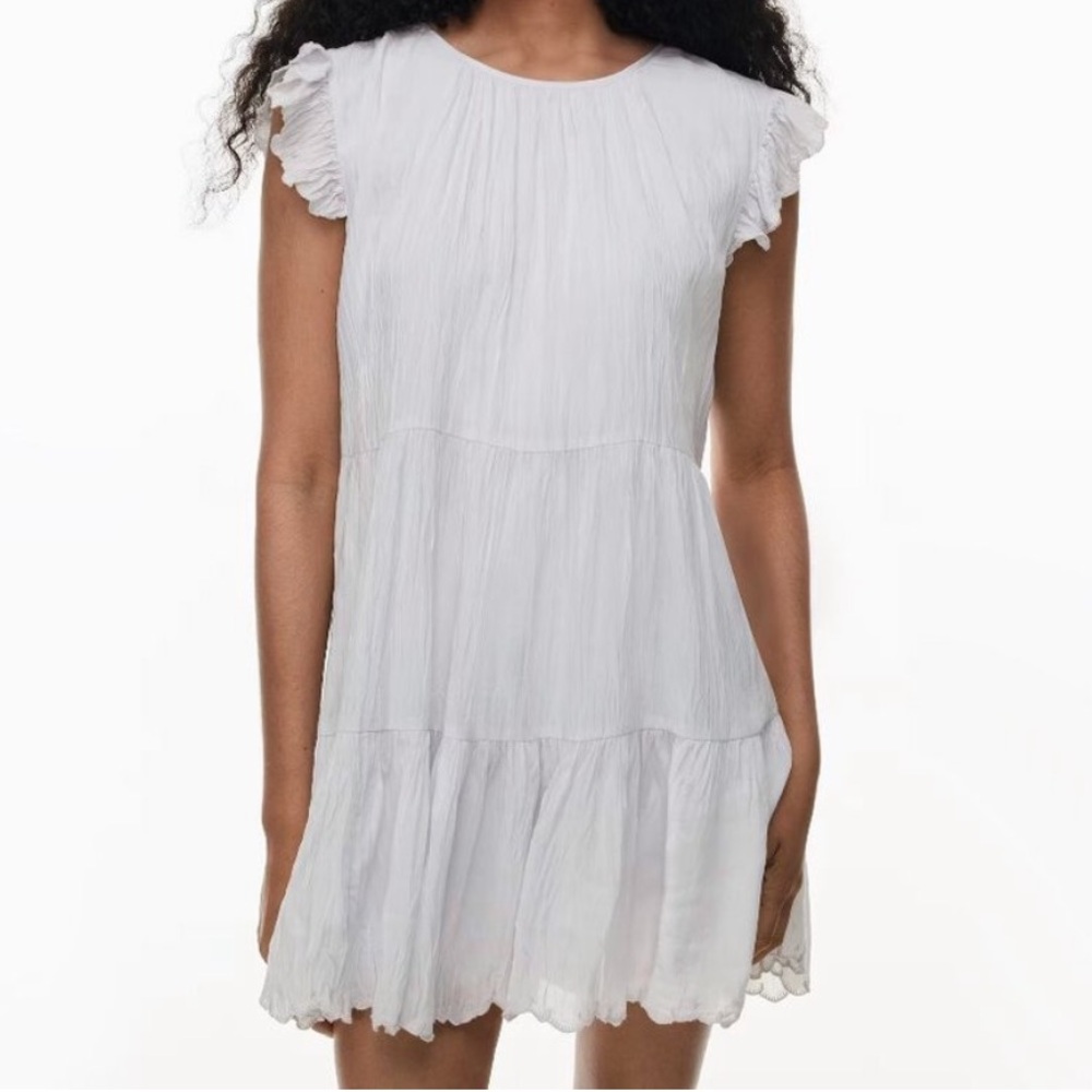 White Ruffled Tiered Womens Medium Wilfred Dress